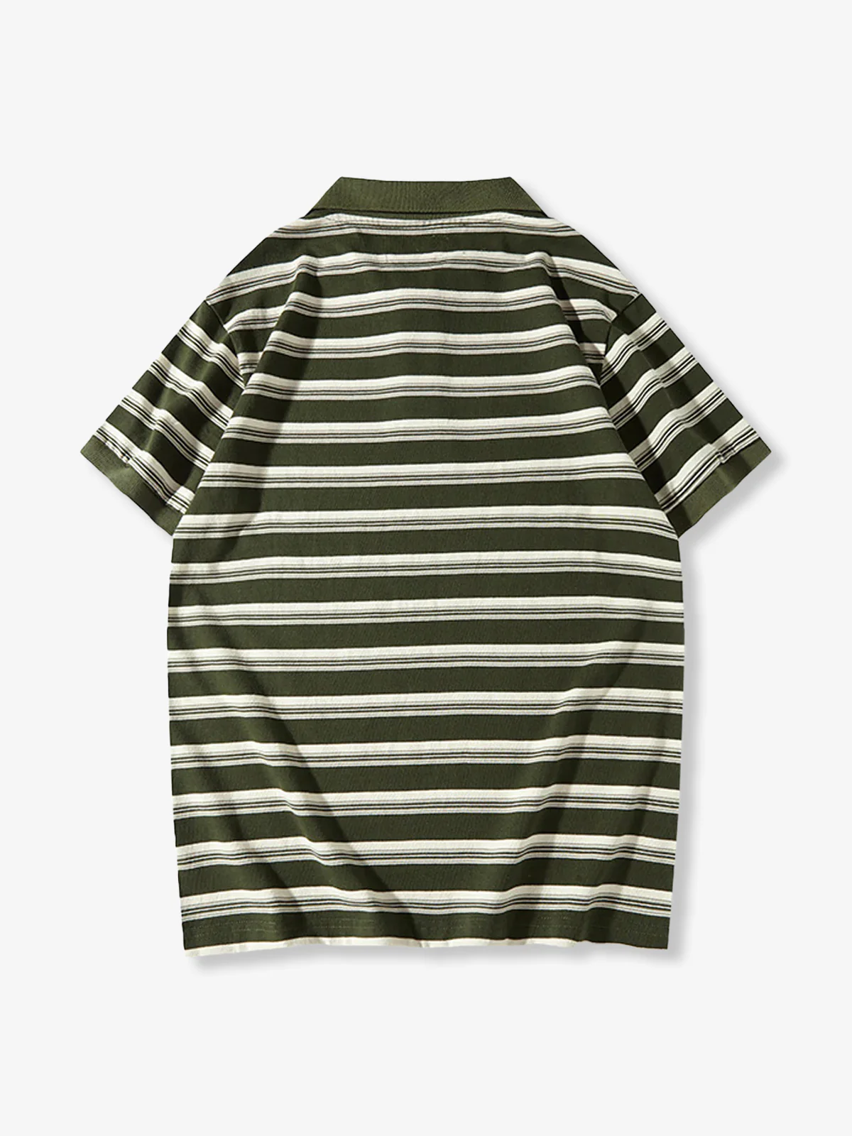 245g Heavyweight Wide-Stripe Polo Shirt (4 Colors) - Image 8