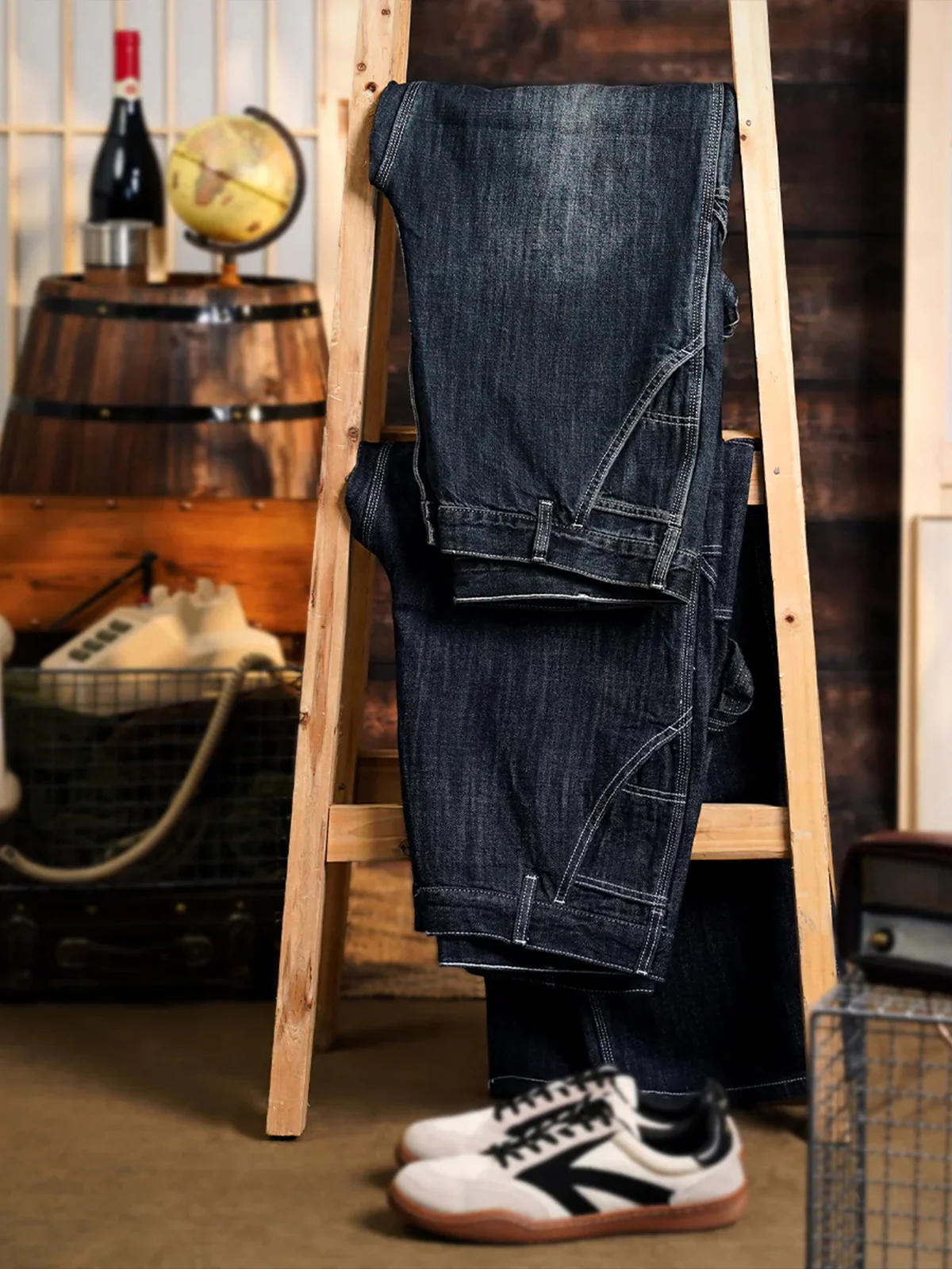 Denim Work Pants with Tool Loop - Image 4