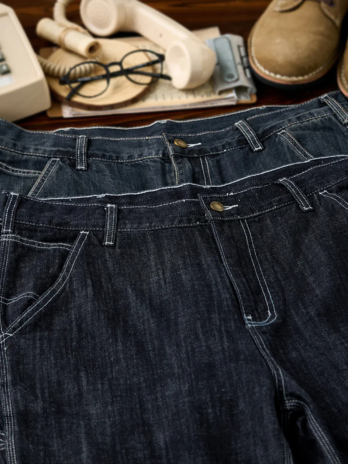 Denim Work Pants with Tool Loop - Image 5