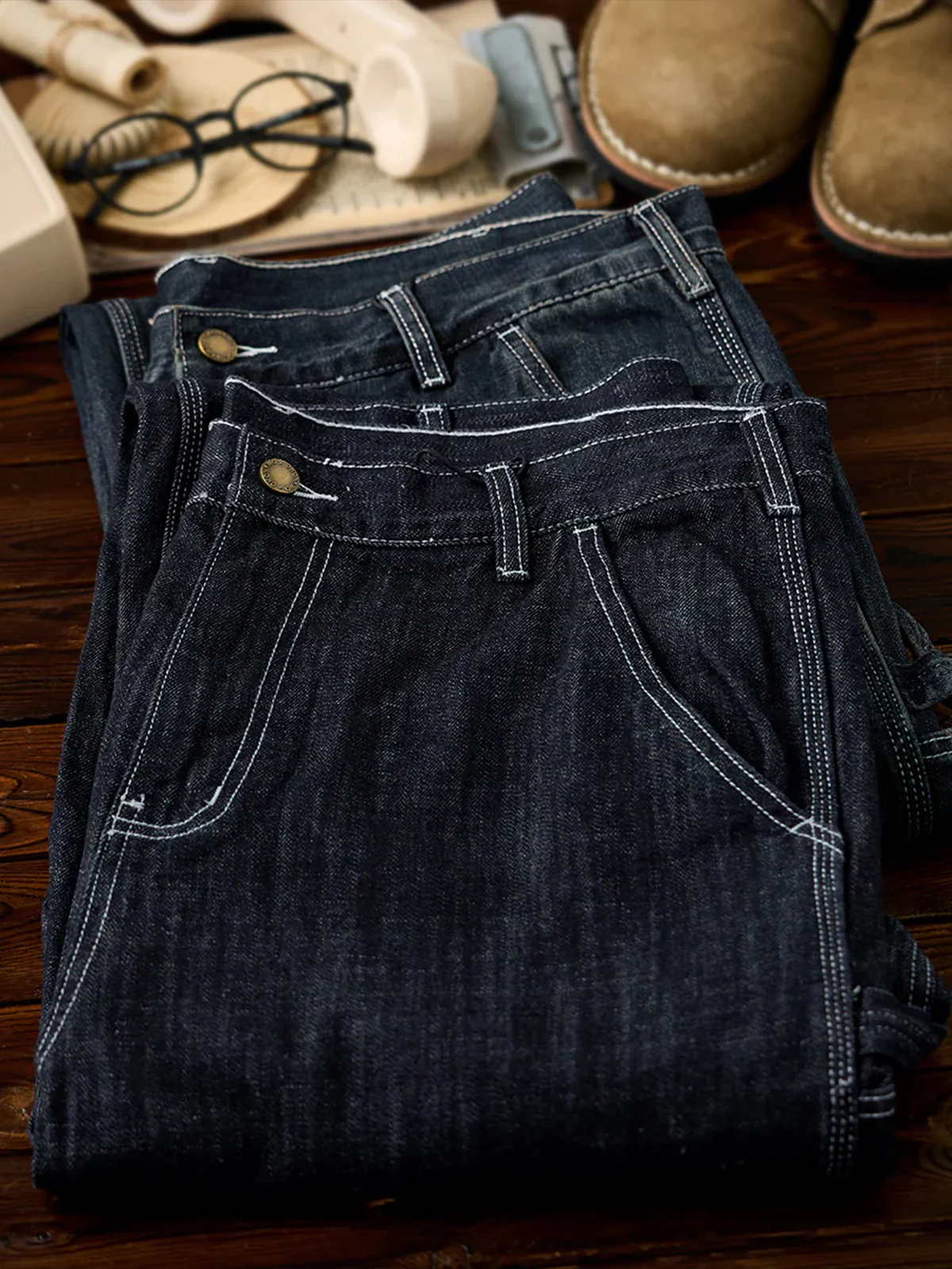 Denim Work Pants with Tool Loop - Image 6