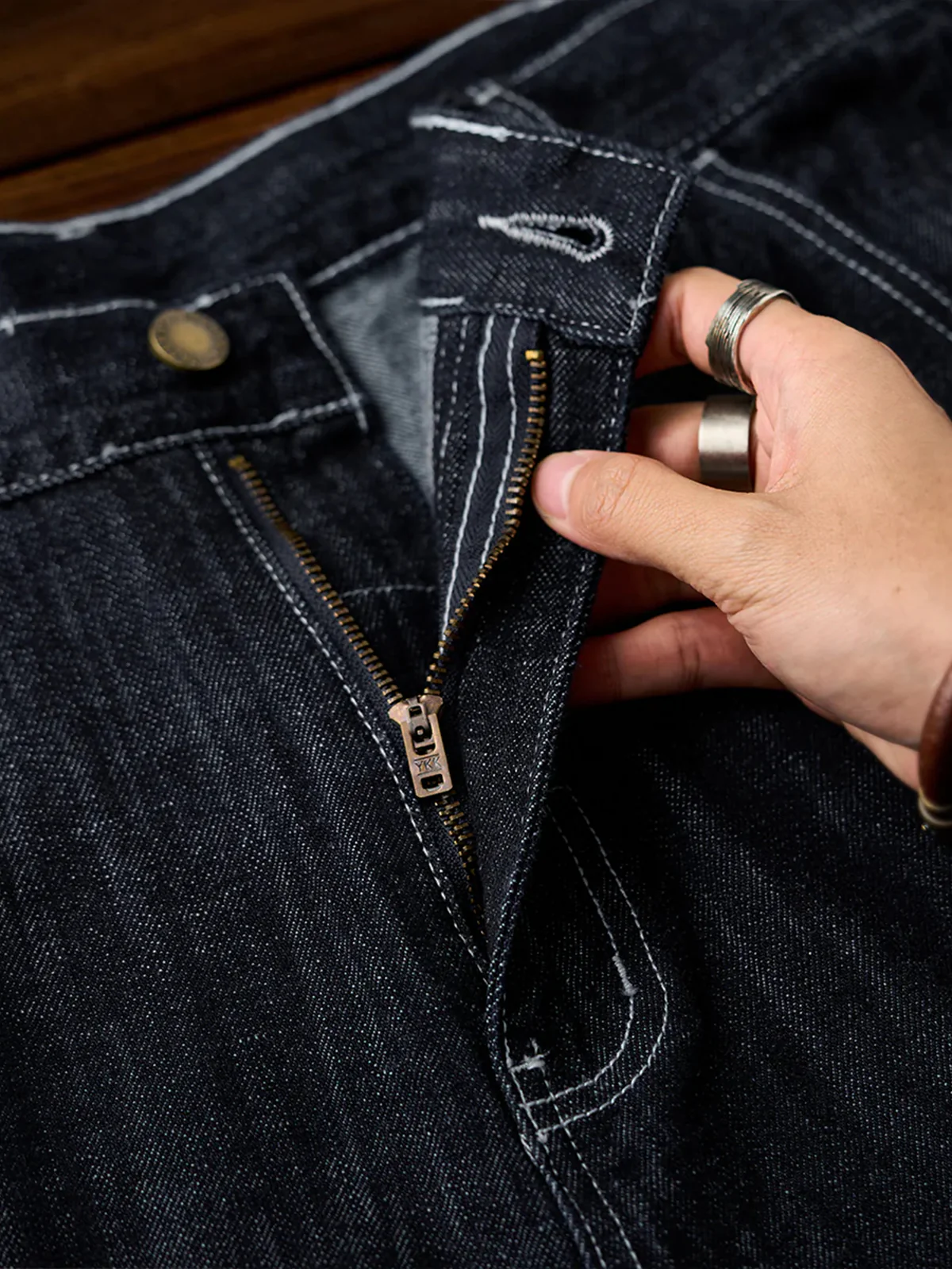 Denim Work Pants with Tool Loop - Image 8