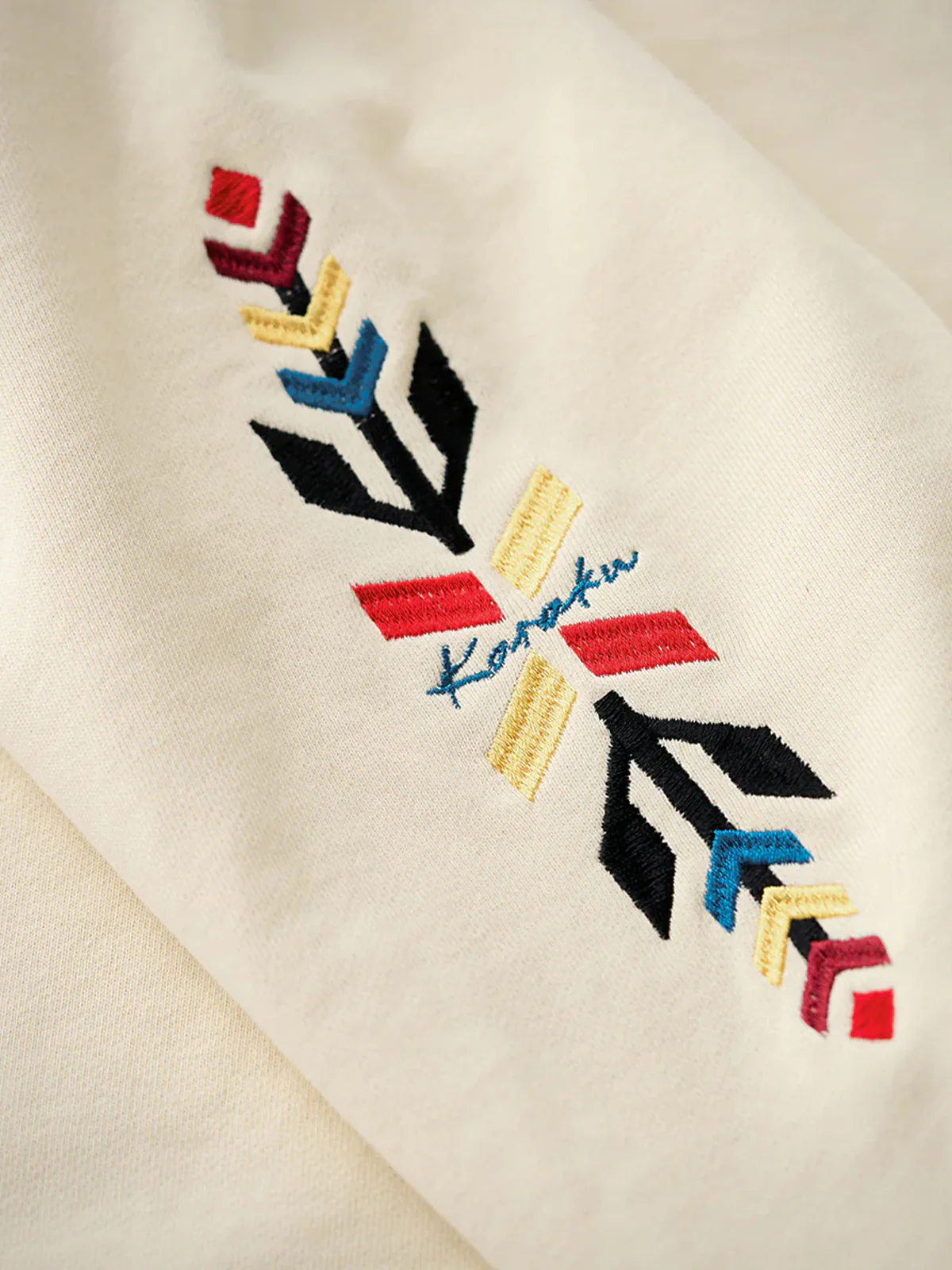 V-Gusset Sweatshirt with Navajo & Thunderbird Embroidery - Image 14