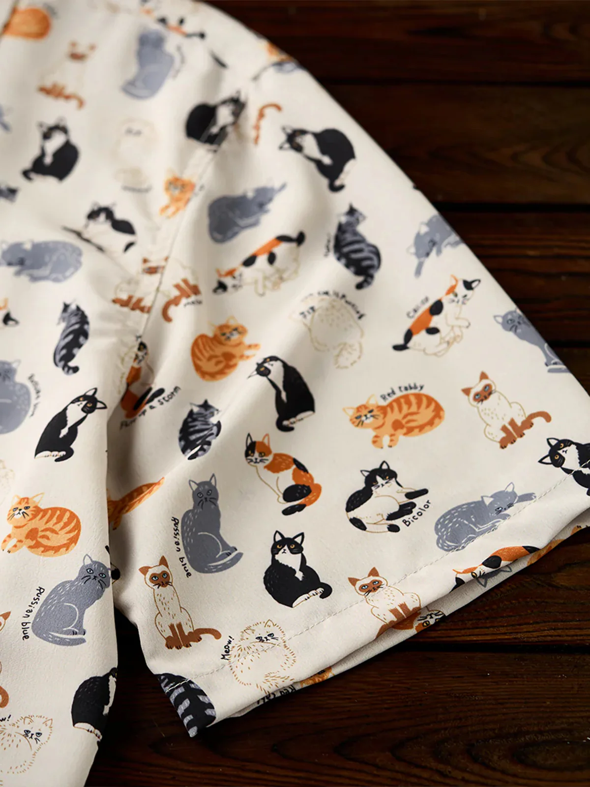 "Cat Encyclopedia" Hawaiian Camp Shirt - Image 12