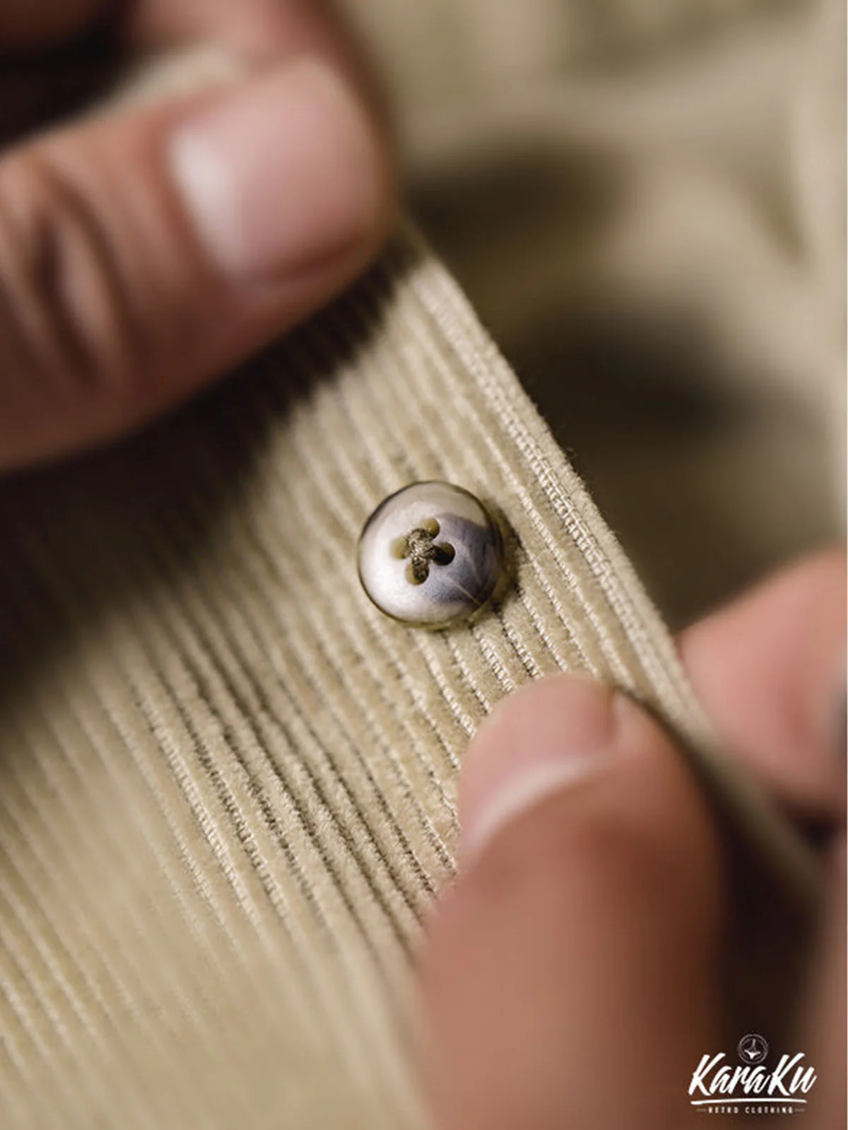 Solid Color Corduroy Work Shirt - Image 12