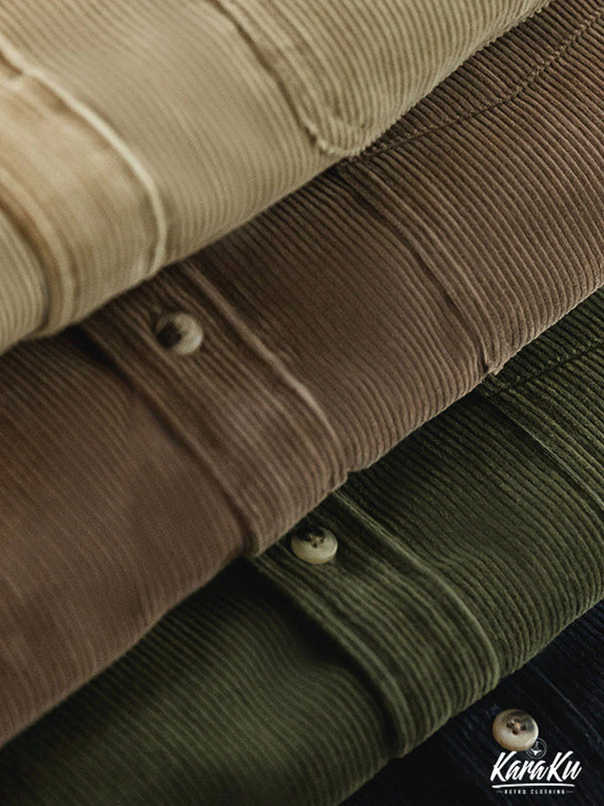 Solid Color Corduroy Work Shirt - Image 13