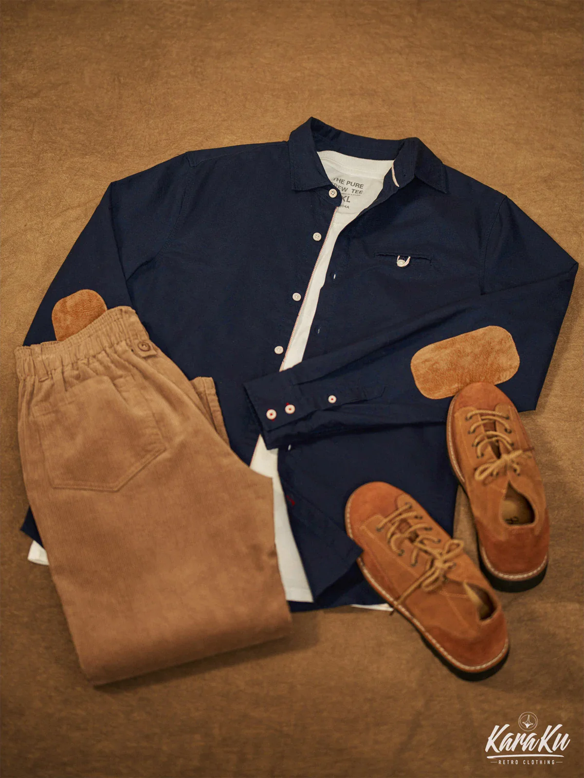 Suede Patch Oxford Work Shirt - Image 14