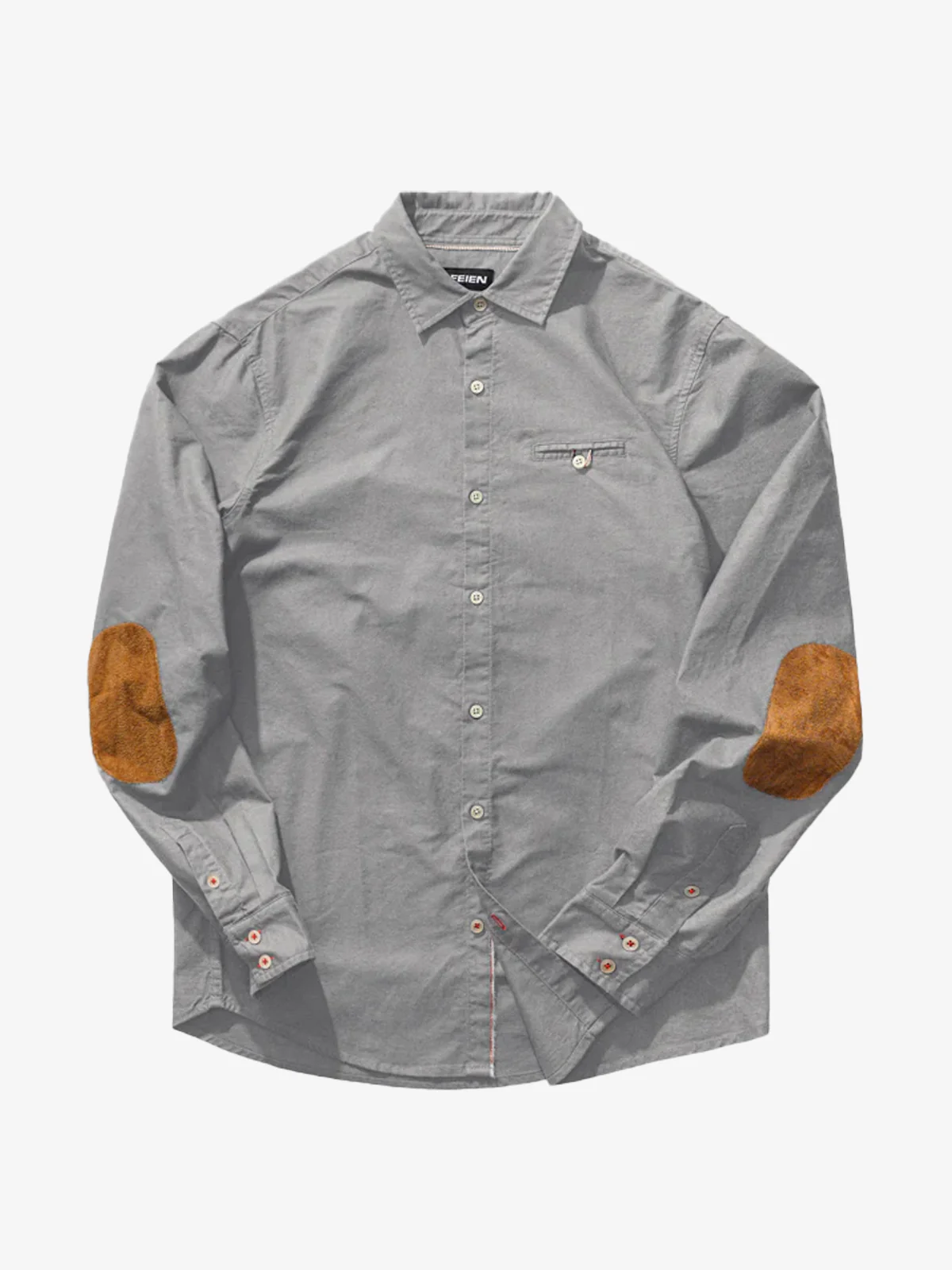 Suede Patch Oxford Work Shirt - Image 3