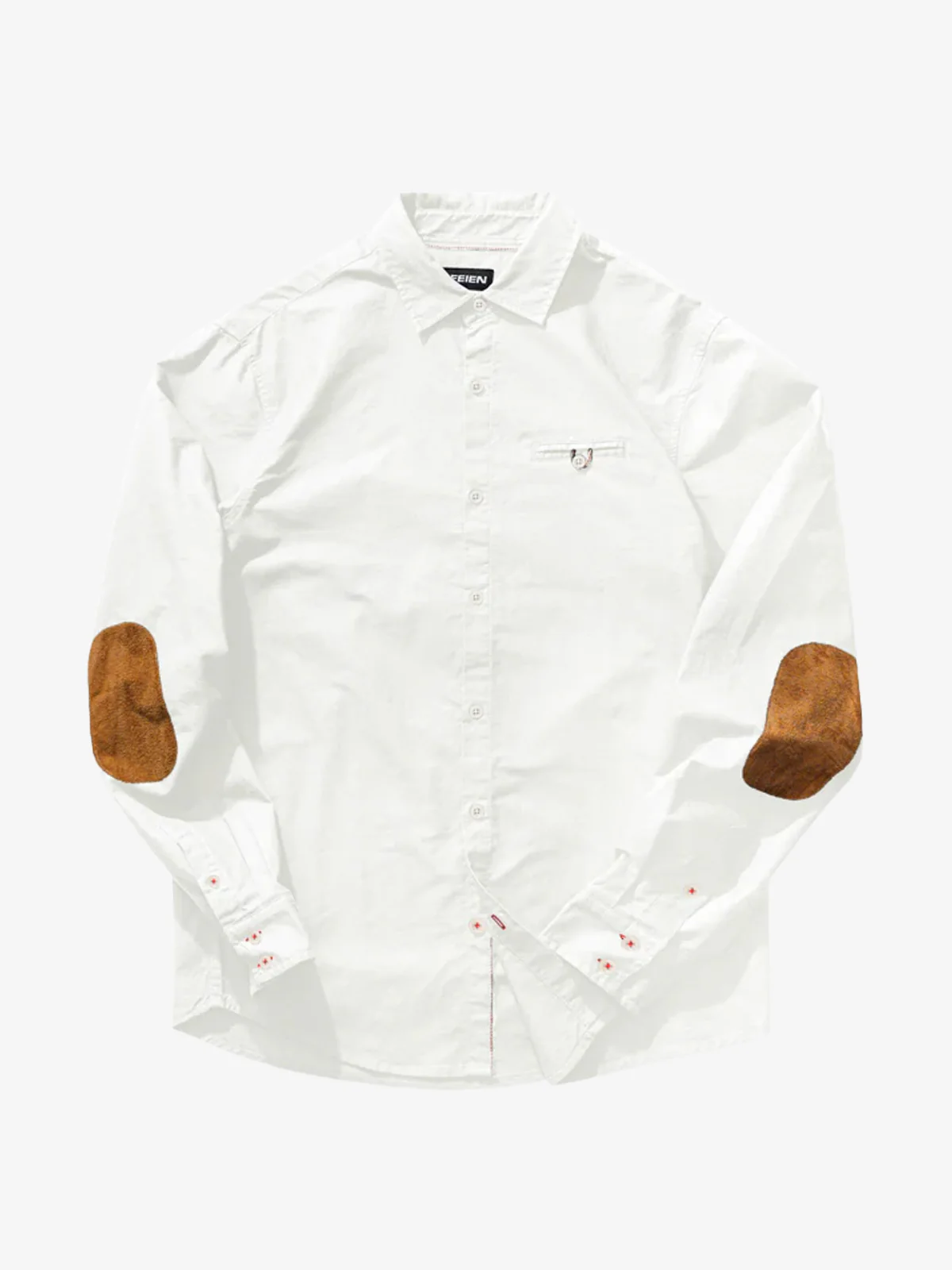 Suede Patch Oxford Work Shirt - Image 4