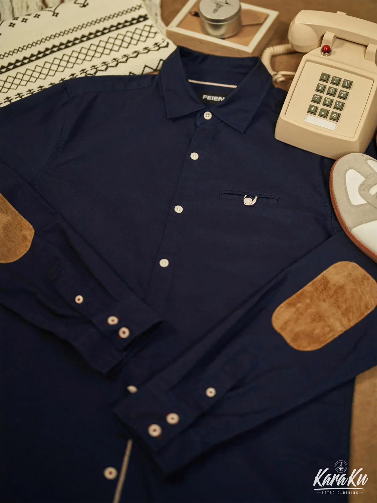 Suede Patch Oxford Work Shirt - Image 6