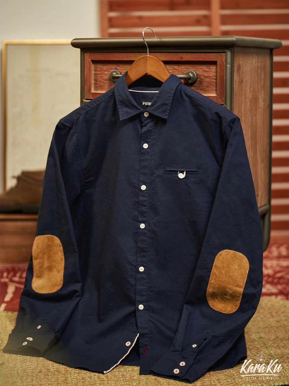 Suede Patch Oxford Work Shirt - Image 7