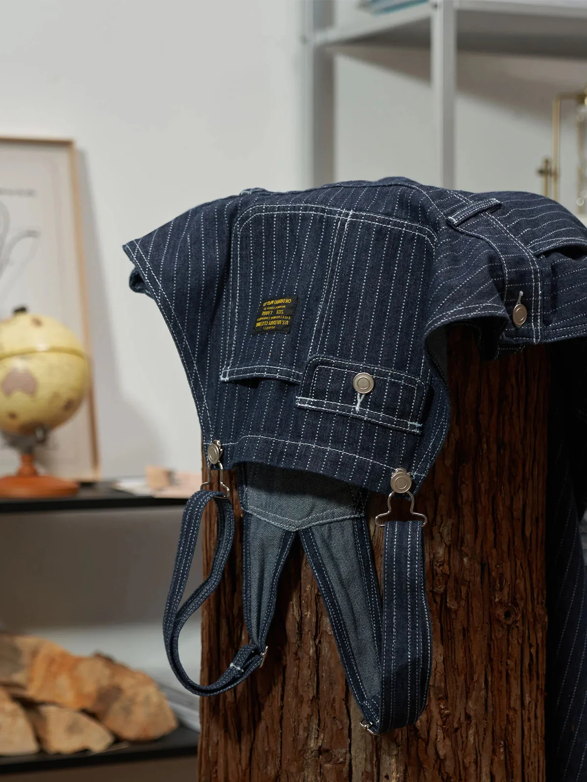 Wabash Stripe Denim Overalls - Image 6