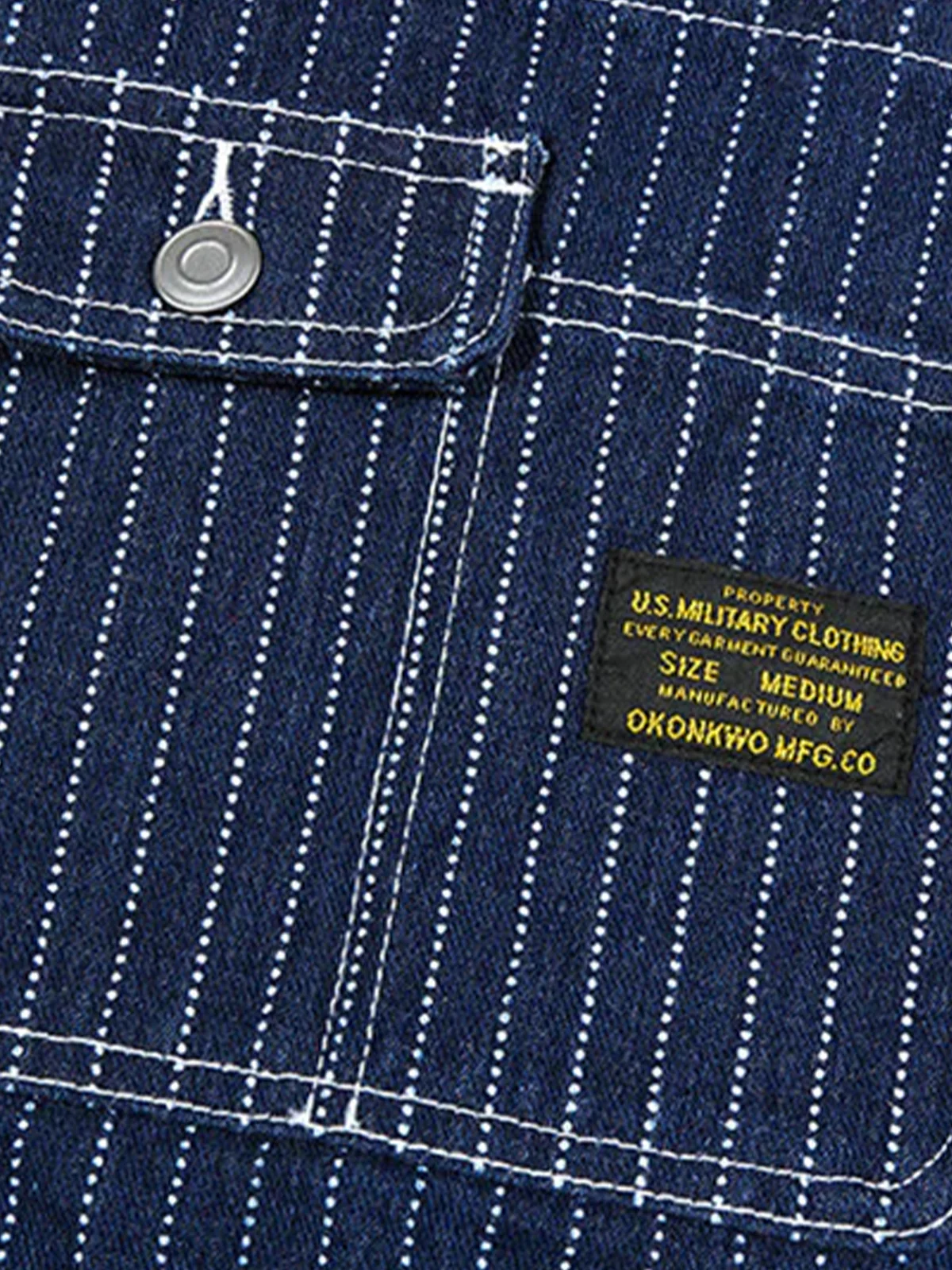 Wabash Stripe Denim Overalls - Image 9