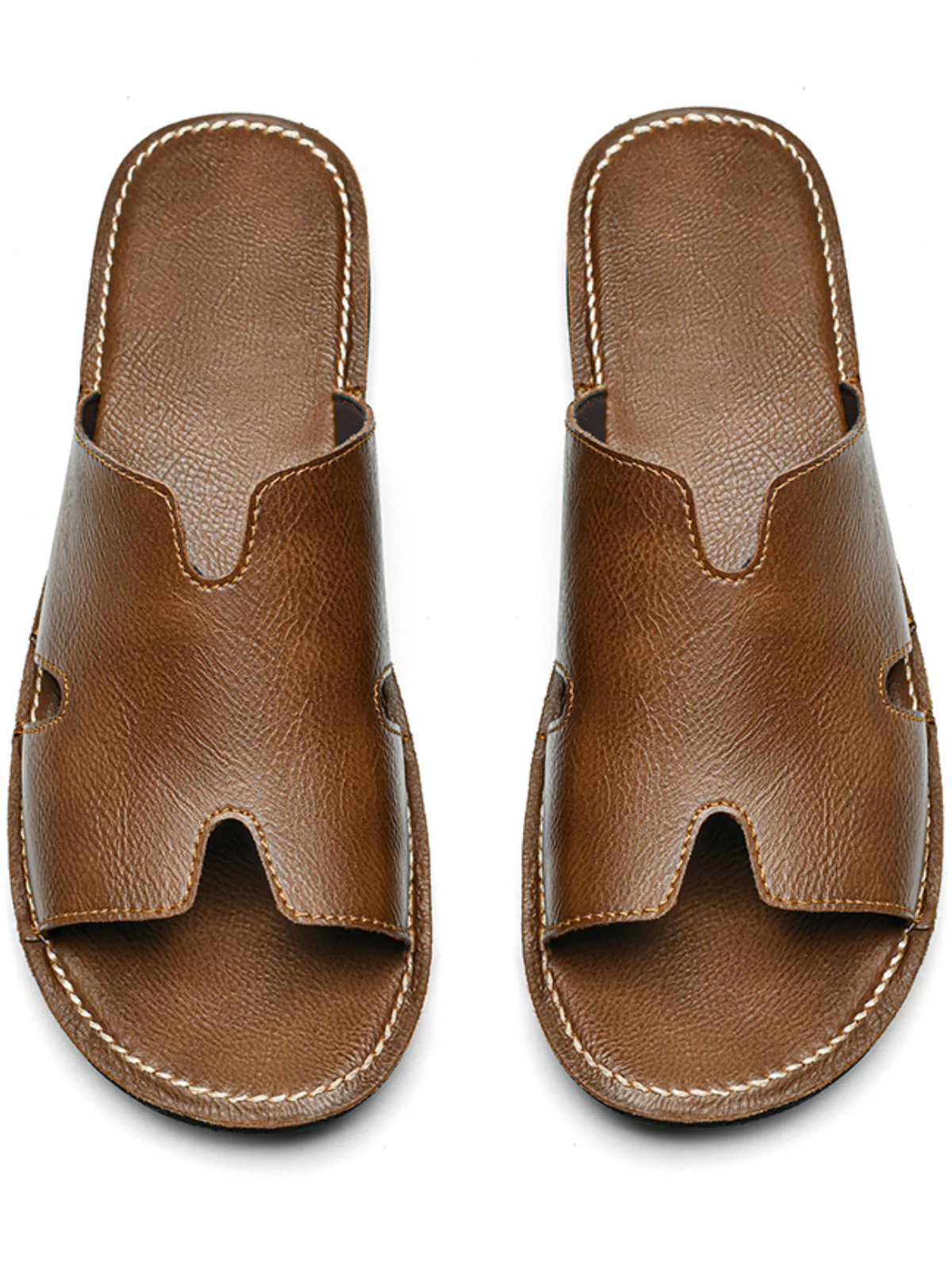 Fashion Leather Slip-On Sandals - Image 6