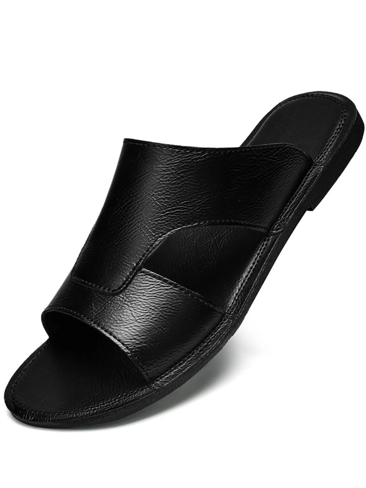 Summer Slip-On Leather Sandals - Image 3