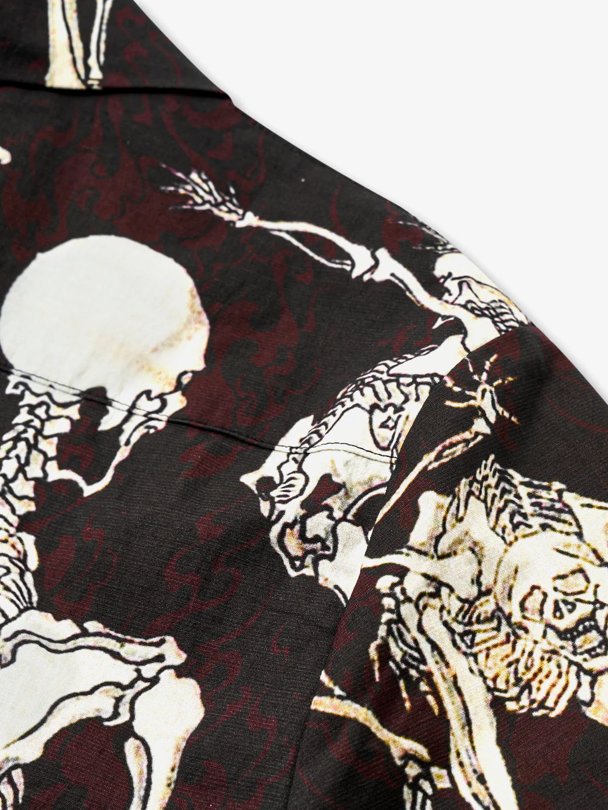 Hundreds Of Dancing Skeletons Cotton Camp Shirt - Image 4