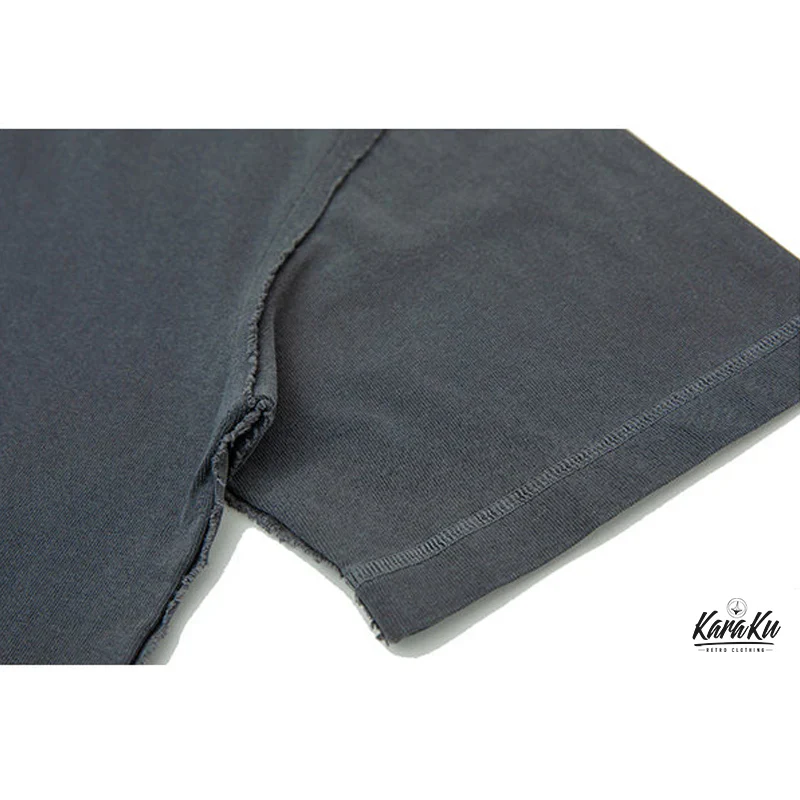 Washed Distressed Cotton T-shirt - Image 8